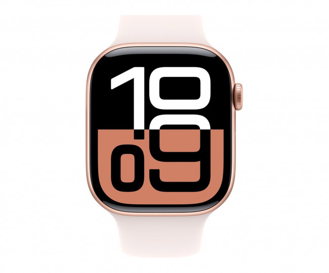Apple Watch Series 10 GPS 46mm Rose Gold Alu. Case w. Light Blush Sport Band - M/L (MWWU3)